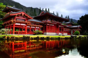 A Serene Scene Of Feudal Japan Wallpaper