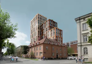 A Serene Sunset Over The City Of Jönköping Wallpaper