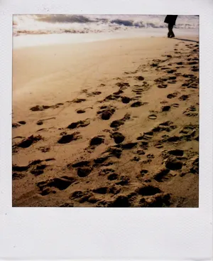 A Serene Winter Beach Landscape Wallpaper