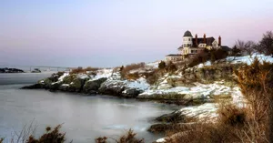 A Serene Winter Beach Wallpaper