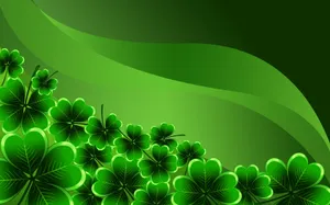 A Shamrock On A Green Clover Field Wallpaper