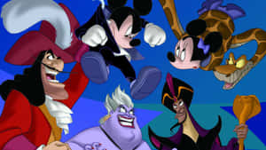 A Sinister Gathering Of Iconic Cartoon Villains Wallpaper