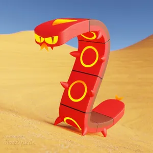 A Sizzlipede Wanders In The Picturesque Desert Wallpaper
