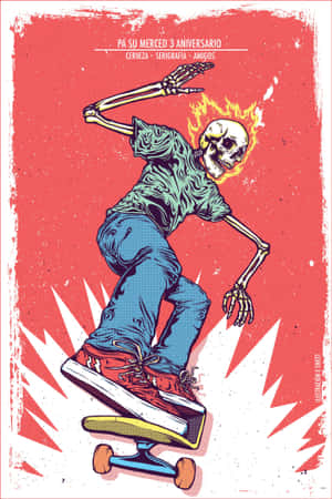 A Skateboarder On A Skateboard Wallpaper