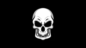 A Skull On A Black Background Wallpaper