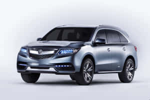 A Sleek Acura Mdx In A Vibrant City Setting Wallpaper