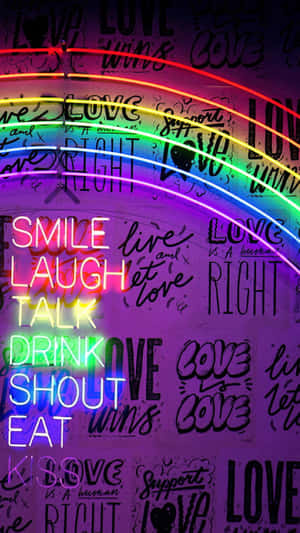 A Sleek Neon Aesthetic Smartphone Wallpaper