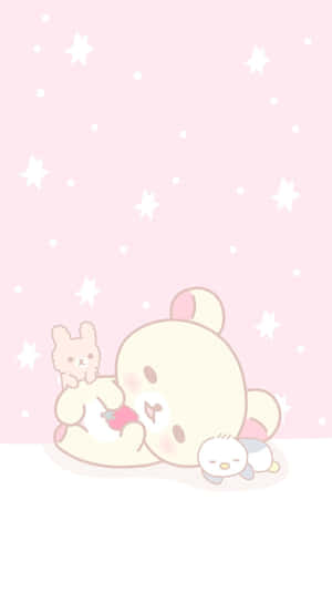 A Smiley Rilakkuma Enjoying Some Summer Fun. Wallpaper