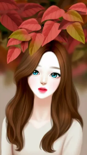 A Smiling Cartoon Girl Radiating Beauty And Joy Wallpaper