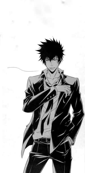 A Smoldering Shinya Kogami Under The Rain Wallpaper