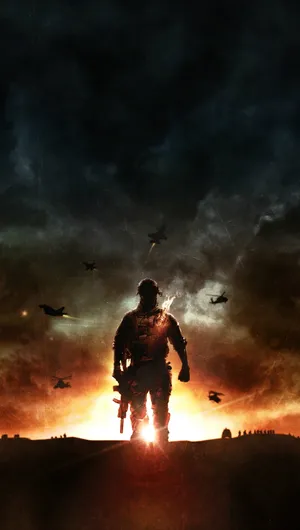 A Soldier's Back Battlefield 4 Phone Wallpaper