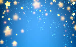 A Sparkling Dark Blue Star On A Brightly Colored Background Wallpaper