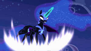 A Spectacular View Of The Majestic And Beautiful Nightmare Moon Wallpaper