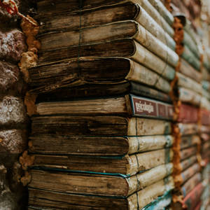 A Stack Of Books Wallpaper