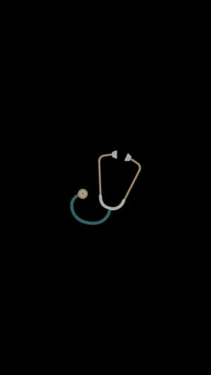 A Stethoscope On A Black Background Wallpaper