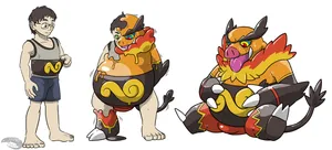 A Story Art Featuring Emboar Wallpaper