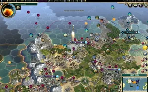 A Strategic Battle Unfolding On A Turn-based Strategy Game Wallpaper