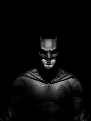 A Striking Batman In Black And White Wallpaper