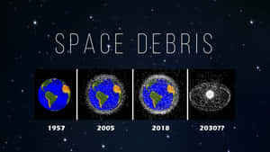 A Striking Image Of Space Debris Orbiting Earth Wallpaper