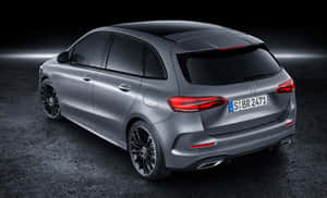 A Striking Mercedes Benz B-class Showcased Against A Stylish Backdrop Wallpaper