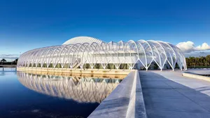A Stunning Aerial View Of Iconic Cityscape Architecture Wallpaper