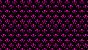 A Stunning And Eerie Pink Skull Wallpaper