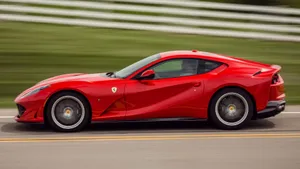 A Stunning And Powerful Ferrari 812 Superfast In Action Wallpaper