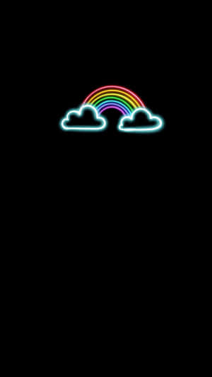 A Stunning Black Rainbow Colorfully Decorates The Sky Wallpaper