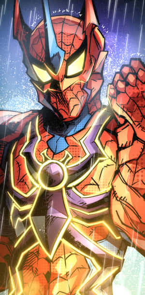 A Stunning Close-up Of An Arachnid On A Leaf Wallpaper