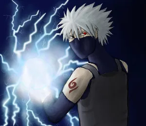 A Stunning Display Of Raikiri Lightning Technique In Full Action Wallpaper