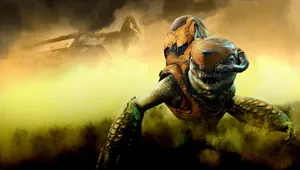 A Stunning Display Of The Halo Covenant Forces Wallpaper