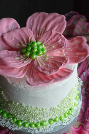 A Stunning Floral Cake For A Special Occasion Wallpaper