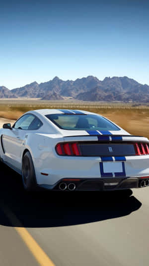 A Stunning Ford Mustang Shelby Gt350 In Action Wallpaper