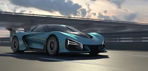 A Stunning Hongqi Luxury Sedan On The Road Wallpaper