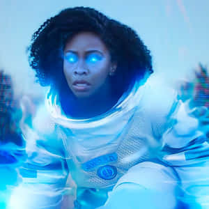 A Stunning Illustration Of Blue Marvel Wallpaper