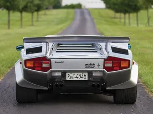 A Stunning Lamborghini Countach On The Road Wallpaper