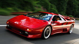 A Stunning Lamborghini Diablo Displaying Its Elegance And Power Wallpaper