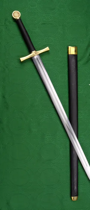 A Stunning Medieval Landscape Featuring The Legendary Sword Excalibur Wallpaper