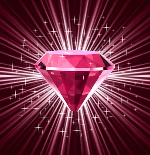A Stunning Red Diamond Shimmering In The Spotlight Wallpaper