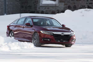 A Stunning, Stylish Honda Accord Parked In An Urban Environment Wallpaper