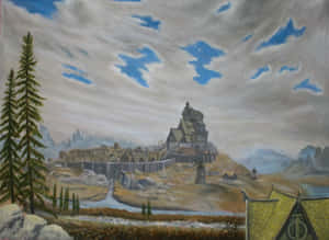 A Stunning View From The Land Of Skyrim: Whiterun Wallpaper