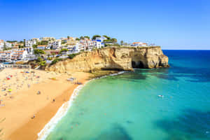 A Stunning View Of Portuguese Beach Wallpaper