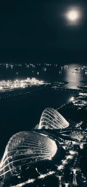 A Stunning View Of Sunset And Horizon On A Cloudy Day. Wallpaper