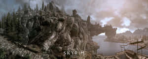 A Stunning View Of The City Of Solitude In Skyrim Wallpaper