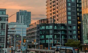 A Stunning Winter Sunset In Kitchener Wallpaper