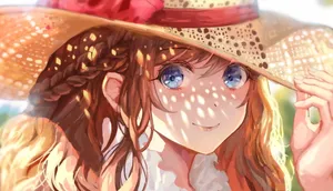 A Stylish Beach Hat On A Tropical Beach Wallpaper