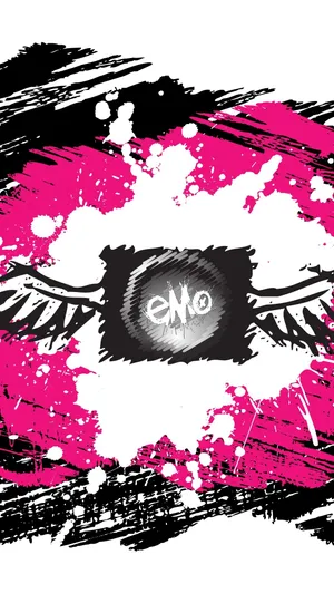 A Stylish Emo Girl With Vibrant Pink Hair Wallpaper