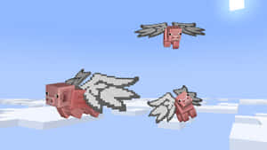 A Sweet And Sassy Minecraft Pig Wallpaper