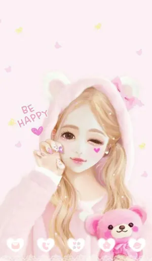 A Sweet, Cute Girly Girl Showing Off Her Charm Wallpaper