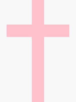A Symbol Of Hope And Faith: A Pink Cross In A Field Of Daisies Wallpaper